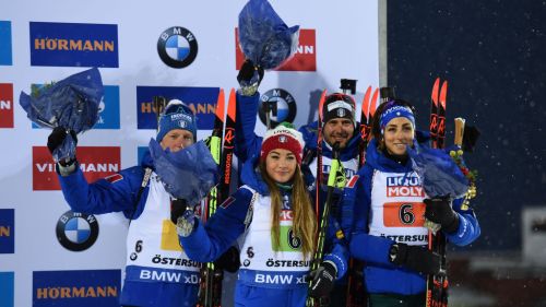 Italy immediately to medal. Wierer: 