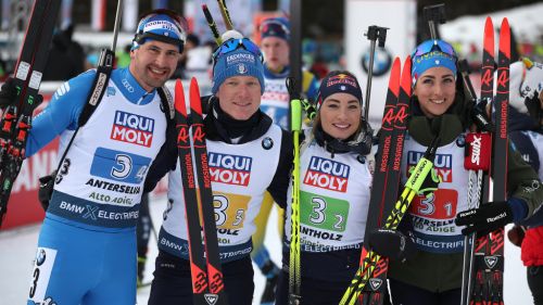 Biathlon: Italy splendid second in the Mixed Relay of a huge Norway