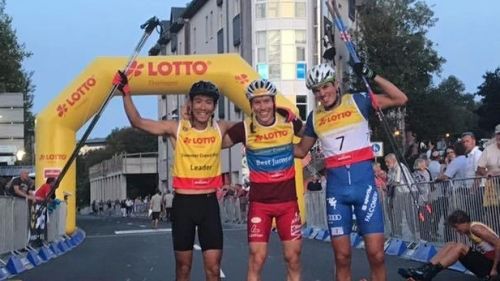 Samuel Costa on the podium in Oberhof, Rehrl wins again