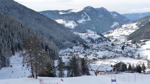 pista sotto la cabinovia Dantercepies verso Selva Val Gardena