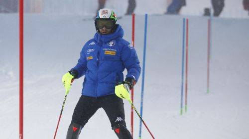 Stefano Gross comanda la prima manche dello slalom di Val d'Isere