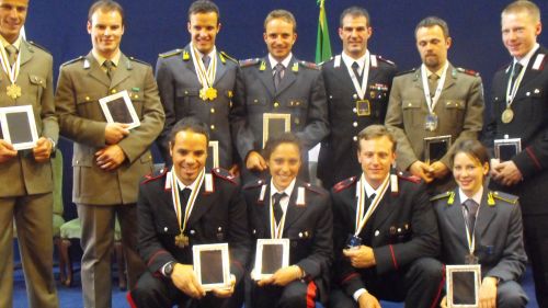 Awarded the medal winners of the 2011 World Cup in Garmisch