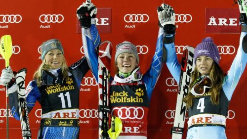 Are, Mikaela Shiffrin vince lo slalom speciale
