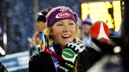 Mikaela Shiffrin triplet. Won the slalom in Flachau