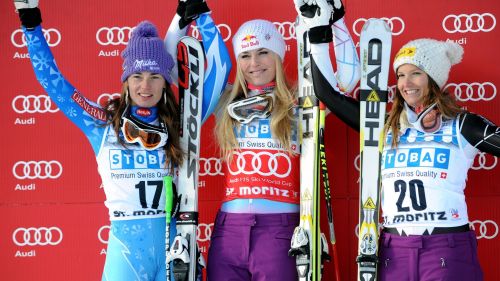 Lindsey Vonn beffa Tina Maze. Vince il superG di St Moritz