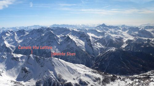 Freeride Touring al Canale della Via Lattea dal Monte Querellet