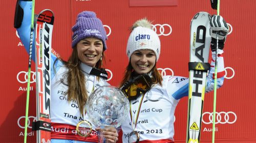 A Lenzerheide Tina Maze è la più veloce in prova. Nona Merighetti