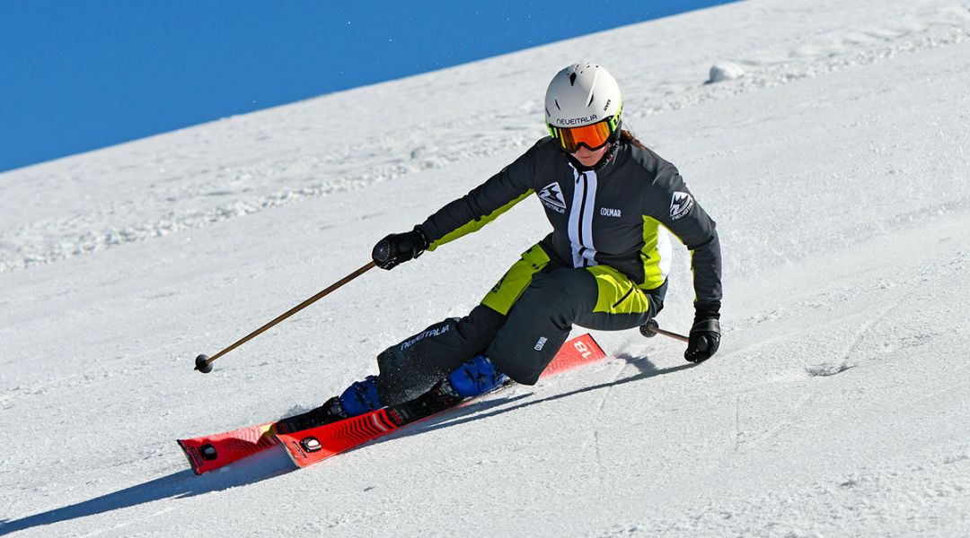 Isabel Anghilante al test di Volkl Racetiger GS (2022)