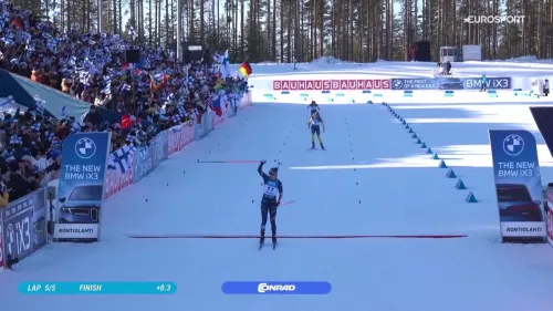 Julia Simon anticipa tutte nella mass start femminile, azzurre vicine con Vittozzi in top-10: rivivi larrivo