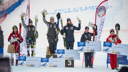 Podio Coppa Europa Femminile Ponte di Legno Dec 2022