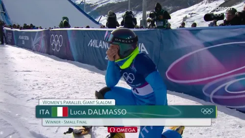 Dalmasso vince il derby con Caffont e conquista il bronzo nel PGS: rivivi la small final dello snowboard alpino femminile