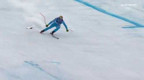 Dominik paris perde uno sci e il suo superg olimpico finisce dopo soltanto poche porte. il video da bormio