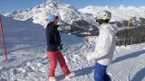Flying on skis, in paragliding in Livigno