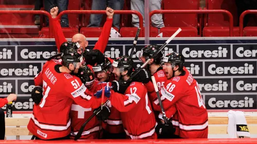 Tissot Swiss national team dopo la vittoria 3-0 contro Team USA