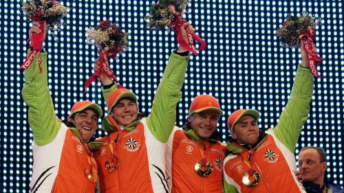 Turin Triumphal March 2006. Germany's pyrotechnics in the men's relay