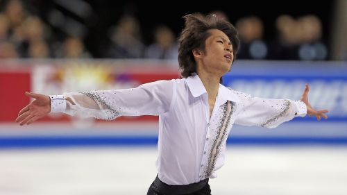 Tatsuki Machida detta legge nel programma corto di Skate America
