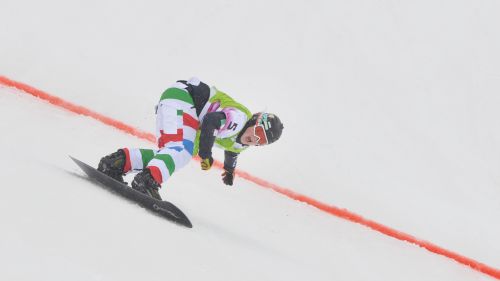 Michea Moioli torna sullo snowboard dieci giorni dopo l'incidente