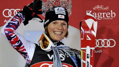 Slalom female Zagreb, born to Janica Kostelic who has never won