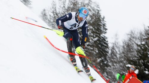 Slalom di Kitzbühel: Stefano Gross primo a partire, Kristoffersen 3, Hirscher 6, Mölgg 7