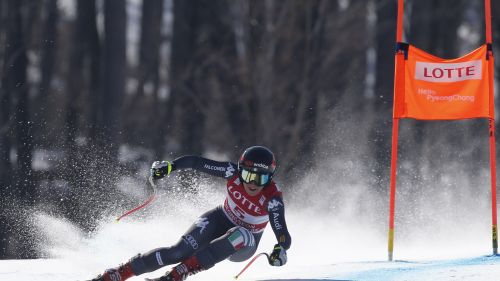 Rebensburg pettorale numero 1 del SuperG di Jeongseon, Curtoni 7, Brignone 13, Goggia 17