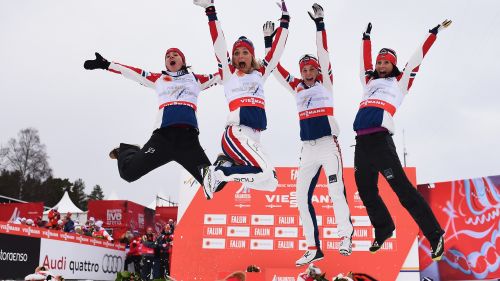 Le dichiarazioni delle medagliate della Staffetta 4x5 Km femminile. Bjørgen: “Merito anche delle compagne a casa”