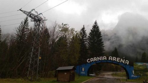 EXCLUSIVE - The first images of Carnia Arena after the disaster of recent days