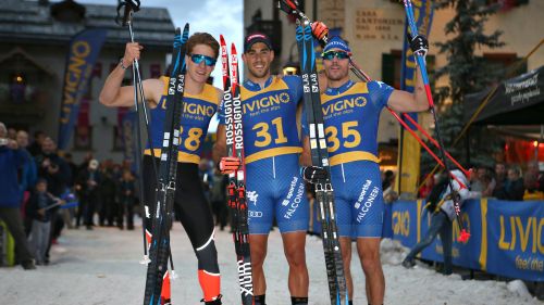 Livigno, the 1K Shot awards Federico Pellegrino and Greta Laurent
