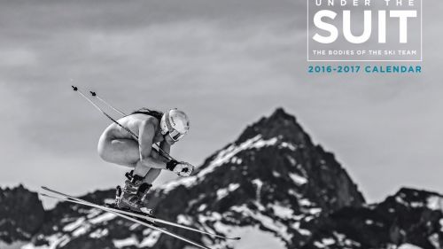 Ligety and his companions in a calendar without veils
