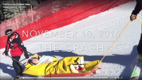 Lindsey Vonn says in a video on his path from his broken back