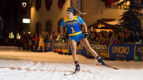 38 Trofeo delle Contrade, the blue champions compete against the snow of August