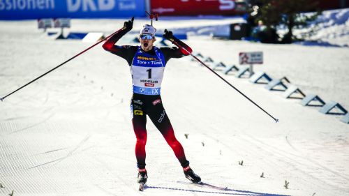 Biathlon: the Oberhof Pursuit is from Laegreid, Hofer fifth