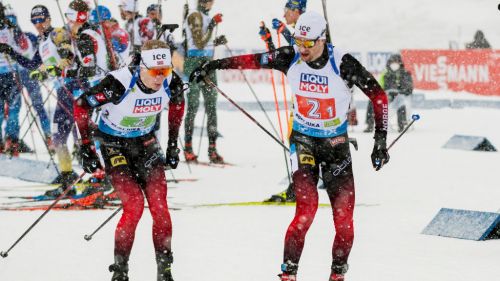 Live from Oestersund: at 5.15pm the men's Mass Start. Laegreid and Boe at the showdown for the World Cup