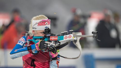 M k r inen centers success in the pursuit of Tyumen and leads the general, Kuzmina the specialty cup