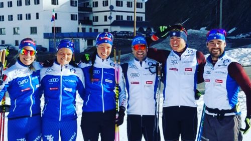 Teams A and B at the meeting in Anterselva