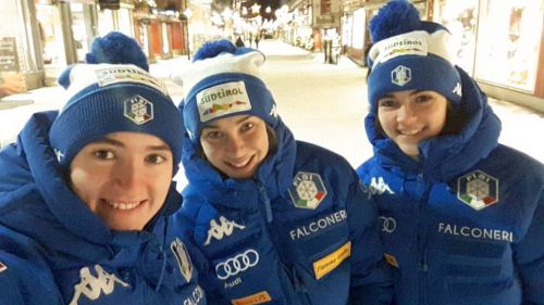 Malsiner sisters in training in Oberstdorf
