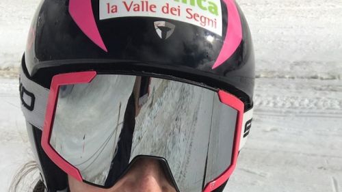 On the Stelvio glacier you can see Elena Fanchini again!
