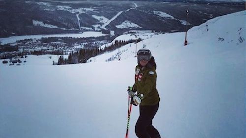Estelle Alphand back on skis