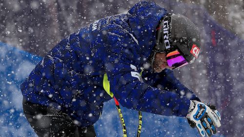 Travis Ganong in front of everyone in the first time trial of Val Gardena