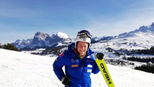 Blue sprinters gathering in Livigno: Schnarf and Gasslitter lead the group of girls