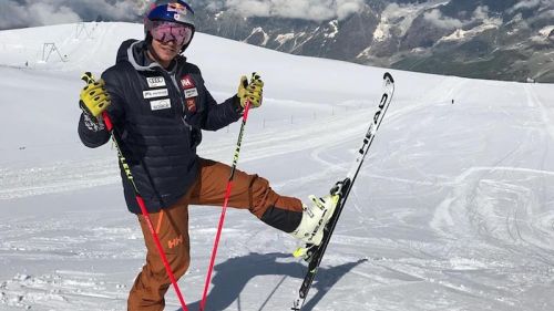 Erik Guay and Anne-Sophie Barthet are back on skis