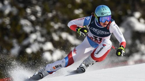 Wendy Holdener in front of the third test of Are