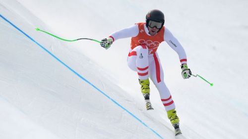Vincent Kriechmayr davanti nell'ultima prova della discesa di PyeongChang