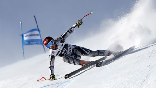Ester Ledeck first and Nicol Delago second in the second round of Val Gardena