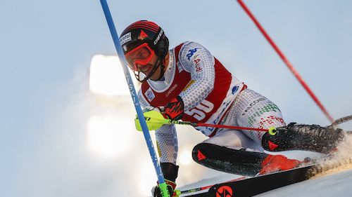 Simon Maurberger triumphs in the first of the two European Cup giants of Funesd len