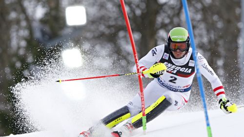 Michael Matt in testa alla prima manche dello slalom di Zagabria