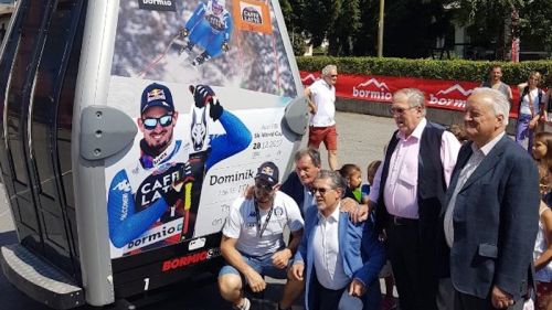 Presented the stage of the World Cup in Bormio dedicated a gondola lift to Dominik Paris