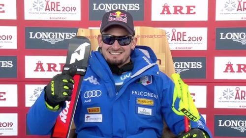 Dominik Paris leads the descent of the Combined World of Are