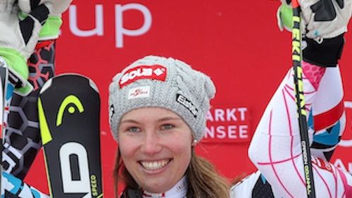 Christine Scheyer is the fastest in the first time trial of Lake Louise