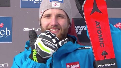 Austrian domination in the first run of the slalom in Zagreb
