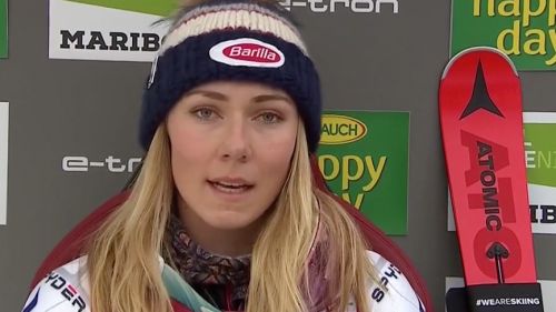 Mikaela Shiffrin dominates the first round of the Maribor slalom